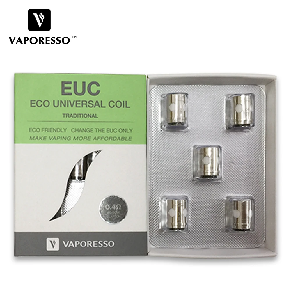 Электронная сигарета Vaporesso традиционная катушка EUC Clapton 0 4 Ом 5 для бака Estoc Tank