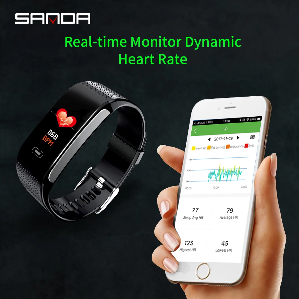 

Bluetooth Smart Watch Men Women Sports Waterproof Watches Heart Rate Health Monitoring Information Remind Smart Wristwatch