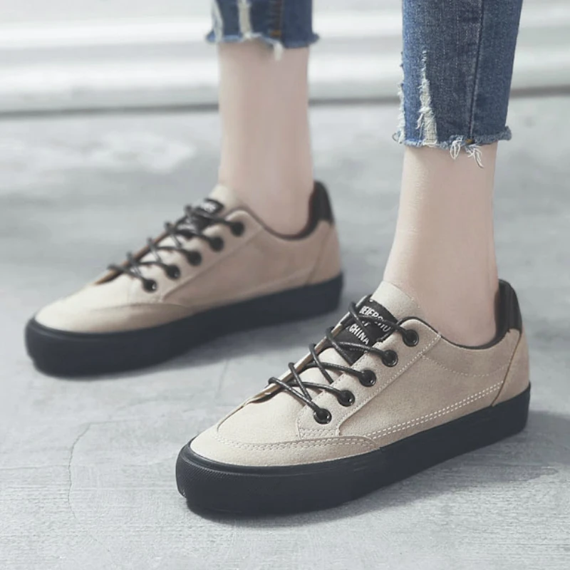 

Women Casual Shoes Autumn 2018 Spring Black Canvas Flats Shoes Woman Fashion Breathable Soft Women Sneakers A3A-82