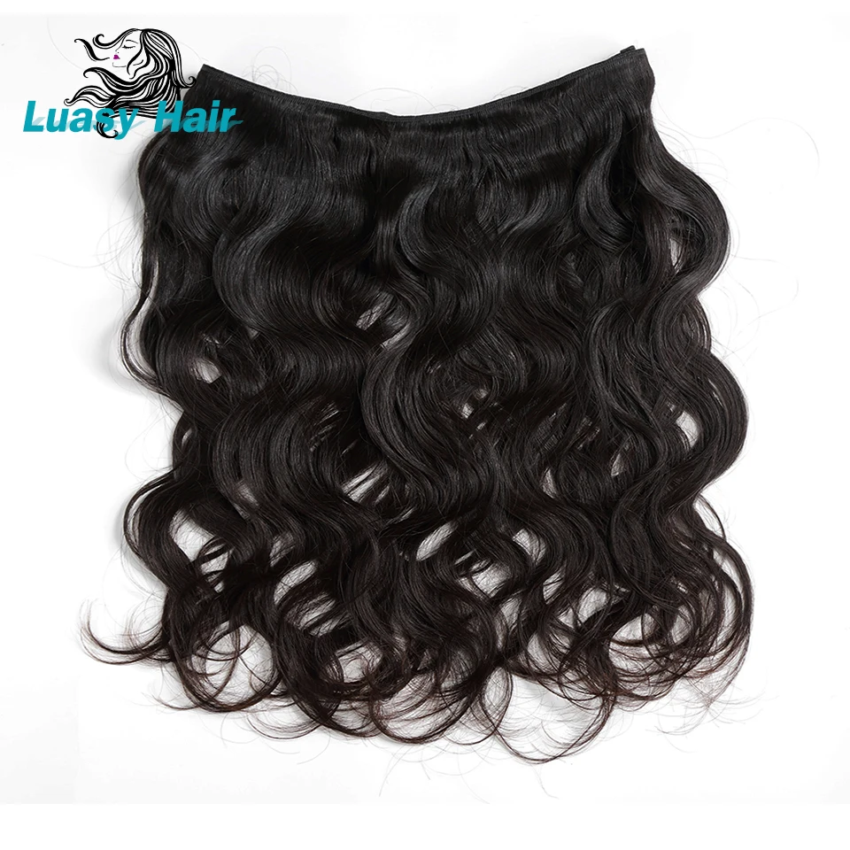 Luasy Hair Body Wave Brazilian Hair Weave Bundles 8-28inch Virgin Hair 1/3/4 Bundles Deals Human Hair Weave Extensions