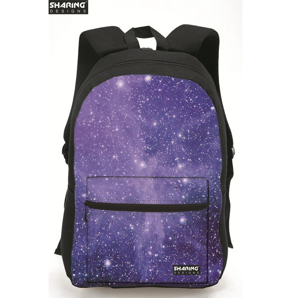 Stylish Women Backpacks Cool Colorful Galaxy Star Canvas Bagpack for