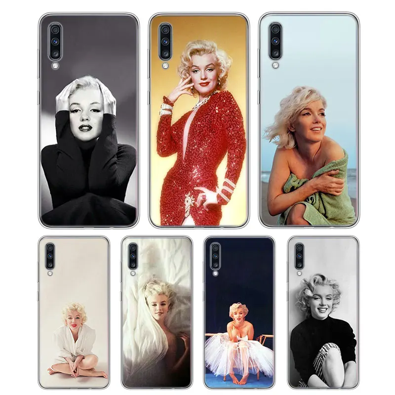 

Transparent Soft Silicone Phone Case Marilyn Monroe for Samsung Galaxy A10 A30 A40 A50 A70 Cover