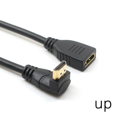 HDMI кабель Мужской к HDMI Женский адаптер 4K конвертер удлинитель 270 90 градусов под прямым углом для 1080P HDTV PC HDMI адаптер - Цвет: Up