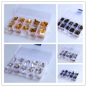 

140Pcs/Set Metal Final Clasps & Hooks Ribbon End Connectors Jewelry Findings & Accessories