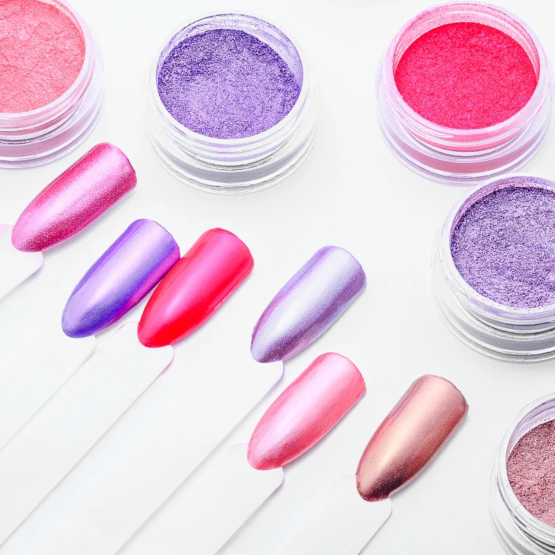 

Mtssii Mtssii 6colors Gradient Nail Glitter Pigment Powders Pretty Shimmer Shell Powder Nail Powder Dust Decoration