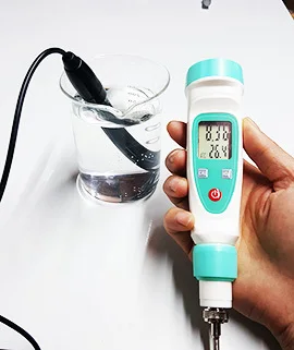 

Digital pH Meter Detetor Manual temperature compensation, automatic identification of calibration solution Accuracy: 0.01PH