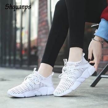 

White Sneakers Women Casual Flat Shoes Summer Mesh Light Trainers Tenis Breathable Basket Chaussure Femme Zapatos De Mujer 36-44