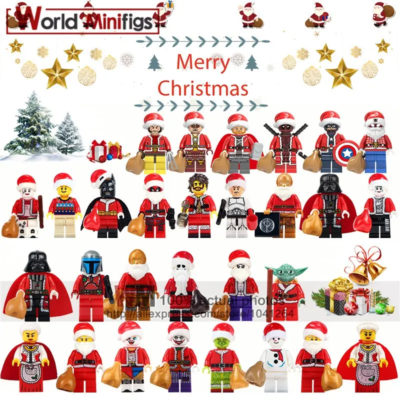 

Single Sale Building Blocks Super Heroes Yoda Harley Quinn Christmas Granny Joker C3PO Deadpool Bricks Toys for Children Gifts