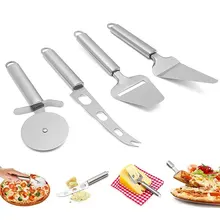 4 шт./компл. Нержавеющая сталь Кухня гаджеты Инструменты, нож для пиццы колесо, сыра, Ножи, нож для сыра и лопатка для торта