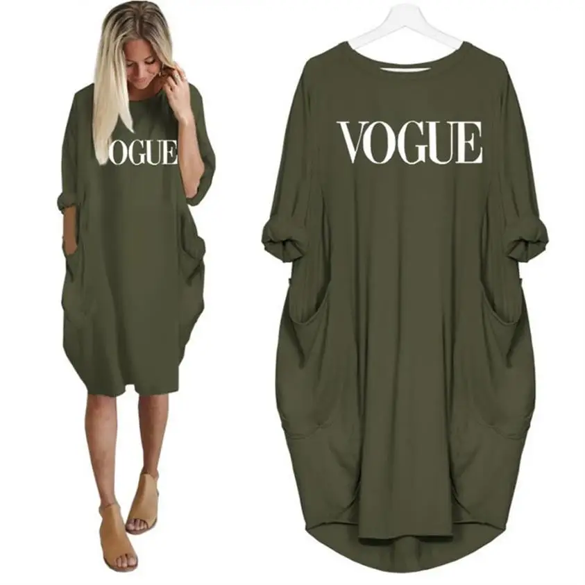 

2019 New Fashion VOGUE Letters Print T-Shirt for Women Pocket Tops Tshirt T-Shirt Cropped Graphic Tees Women Streetwear Woman