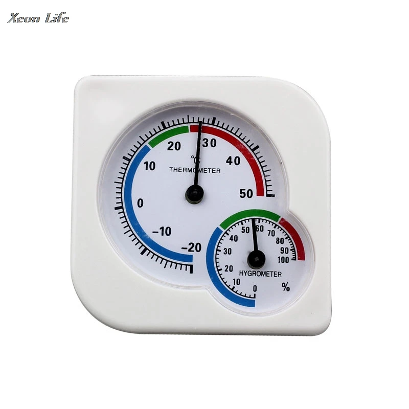 

ISHOWTIENDA 1PC 7.5*1.2CM Indoor Outdoor MIni Hygrometer Thermometer Temp Temperature Meter New