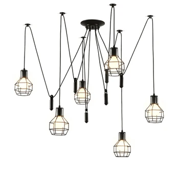 

Kitchen Ceiling Hanging Lamp Spider Modern Pendant Ceiling Lamp Kitchen Light Fixture Loft Rope Lamps Industrial Pendant Lights