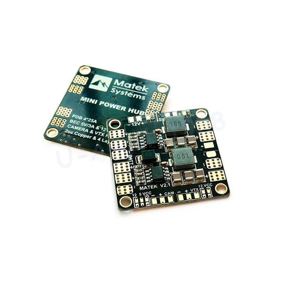 Плата распределения питания Matek Mini Power Hub PDB с BEC 5 В и 12 для FPV QAV250 ZMR250 мультикоптера