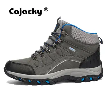

Cajacky Unisex Hiking Shoes Winter Warm Fur Plus Size 46 Men Shoes Outdoor High Top Sport Shoes Plush Botas Hombre Mountaineer