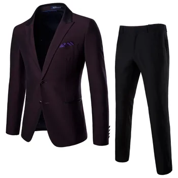 

XF014 Men 2019 Clothes M-5XL business casual suit & trousers 2 pieces of groom's best man's wedding suit mens suits Plazers