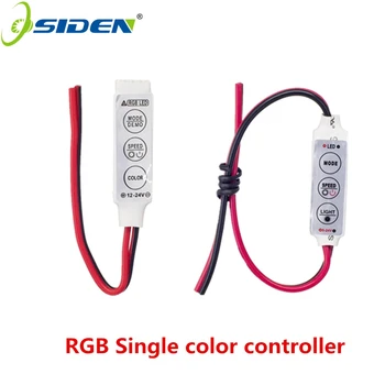 

OSIDEN strip light 12V-24V Mini 3Keys Single Color RGB LED Controller Brightness Dimmer for led 3528 5050 car light controller