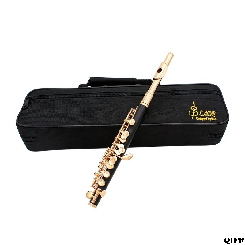 

Drop Ship&Wholesale C Key Tone Half-size Flute Piccolo Musical Instrument with Screwdriver Cleaning Stick Padded Case APR28
