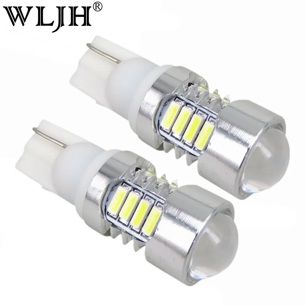 WLJH светодио дный 2 x В 12 В 24 в 8 Вт W5W LED T10 светодио дный светодиодный чип 4014 SMD автомобильный внешний свет габаритный фонарь парковочная лампа