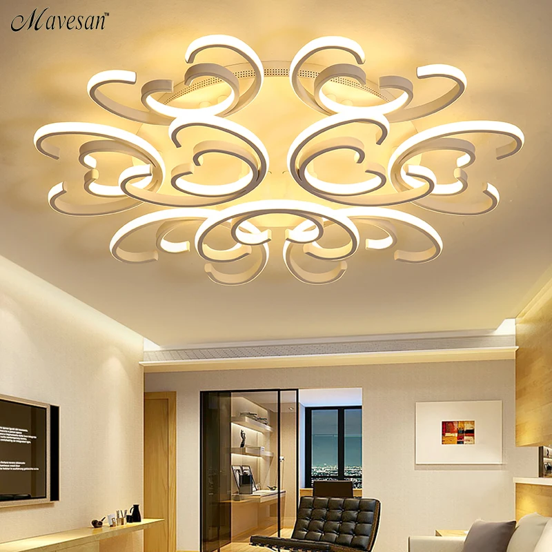 

Modern Led Ceiling Lights For Living Room Bedroom Study Room Crystal lustre plafonnier Home Deco Ceiling Lamp AC95V-265V