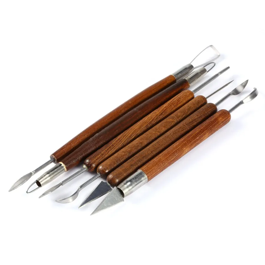 

6pcs/Set Pottery Clay Wax Sculpture Carving Modelling Hobby Tools DIY Art Craft
