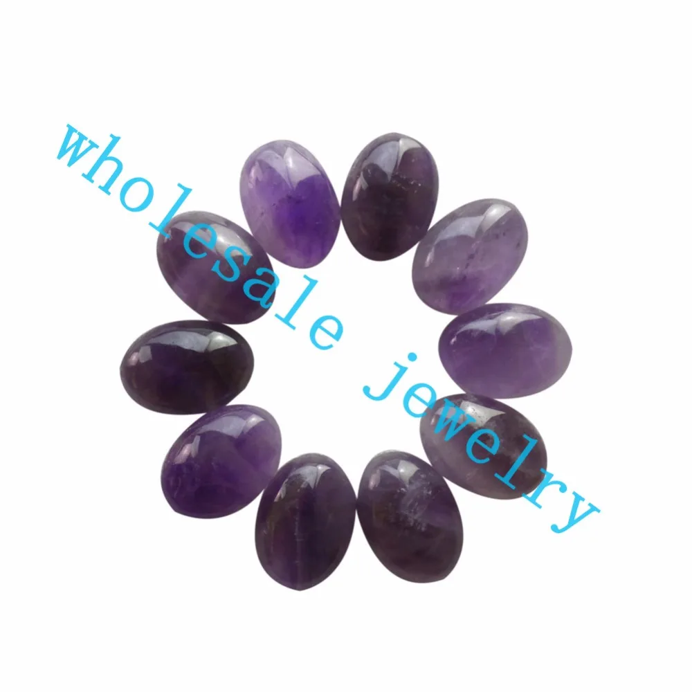 

(Min. Order is $10) 10pcs Amethysts Oval CAB CABOCHON H662746 18x13mm (send randomly)
