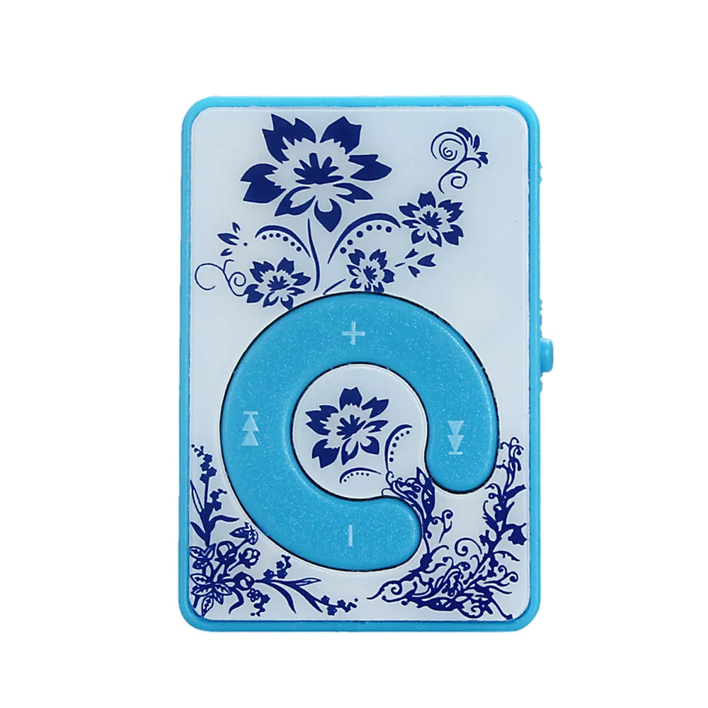 HIPERDEAL mp3 плеер мини USB Портативный аудио MP3 плеер цветок музыкальный медиа Поддержка Micro SD карта TF Lettore спортивные D30 Jan8 - Цвет: Синий
