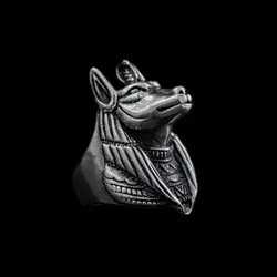 EYHIMD египетская мифологическая гибель анубиси кольцо из нержавеющей стали Египетский шакал Бог подземный мир сторож велозвонки рок