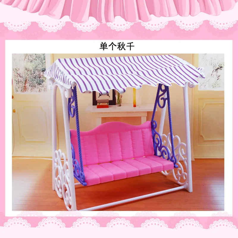 

For Barbie Doll furniture accessories Swing Entertainment series dining table kitchen bedroom wardrobe bed toy gift girl DIY