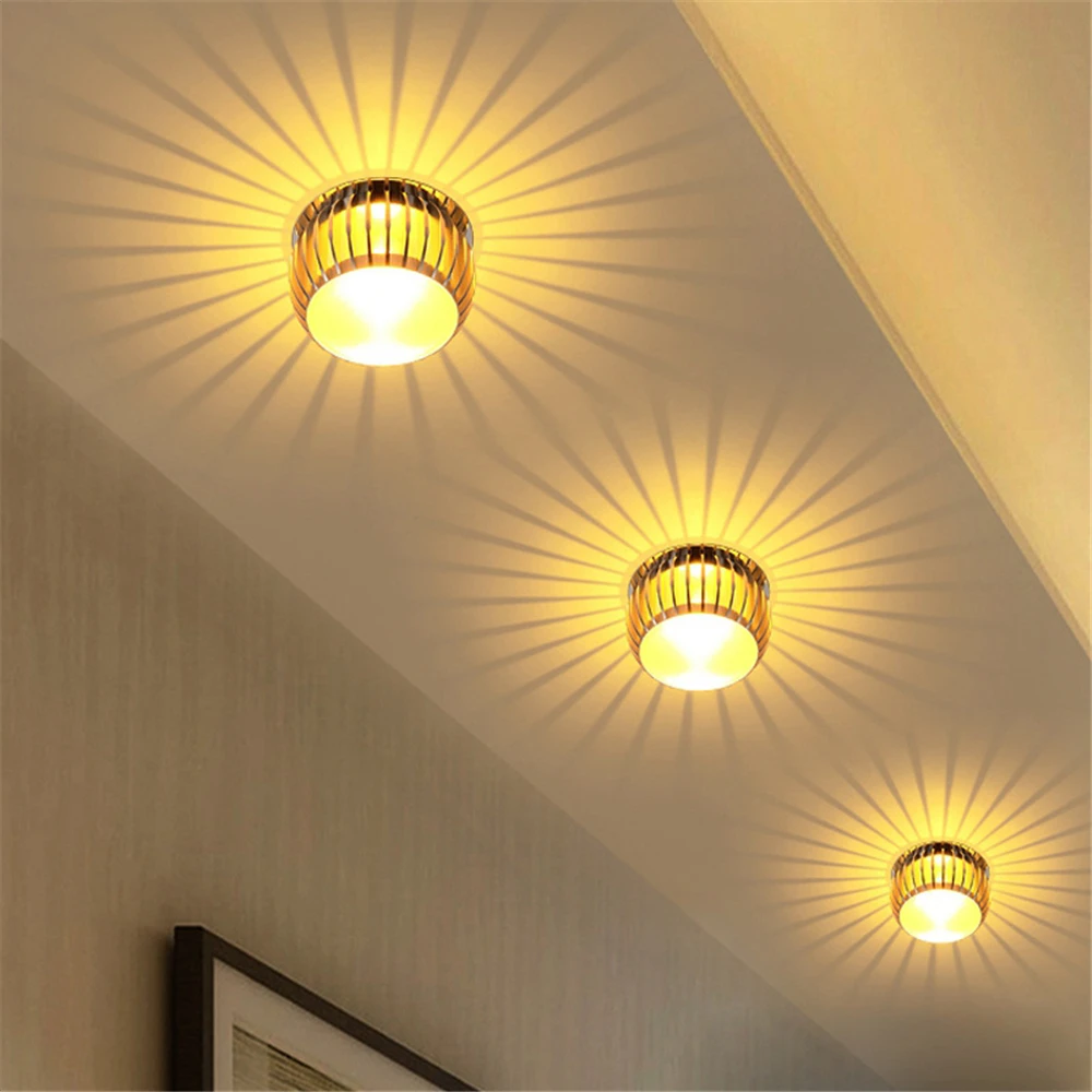 3 Вт светодиодный светильник светодиодный потолочный светильник для дома гостиной лампы AC85~ 265 в