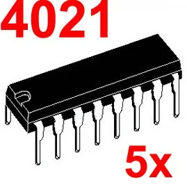 

( 5 pcs/lot ) 4021 CMOS Logic IC, DIP Package.