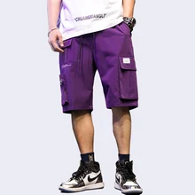 Мужские шорты Карго, уличная одежда, хип-хоп, мужские повседневные шорты с множеством карманов, мешковатые мужские летние шорты, новинка, A920