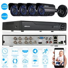 Kkmoon 1080n AHD DVR CCTV Системы 4ch 1080 P AHD Водонепроницаемый обнаружения движения Ночное видение CCTV Камера для видеонаблюдения Системы