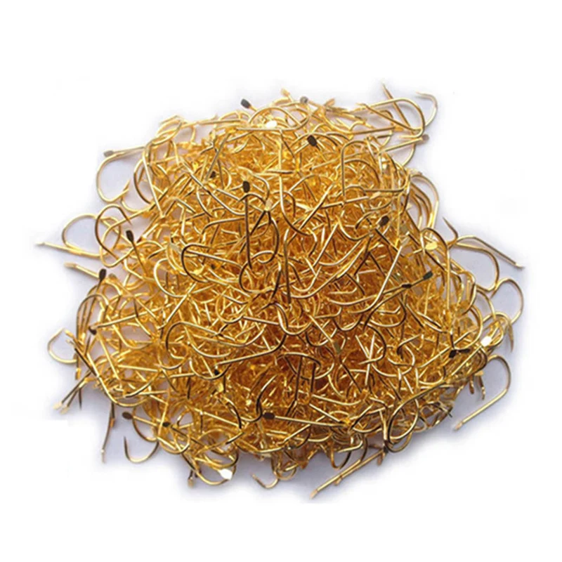 100pcs gold hooks. Gold sleeve hooks, fishing gear, ise, isu viper