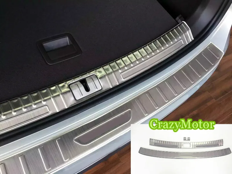 

For Volkswagen tiguan 2016 2017 2018 (2nd Gen) 2pcs Stainless steel car Rear Bumper Protector Sill Trunk Trim accessories