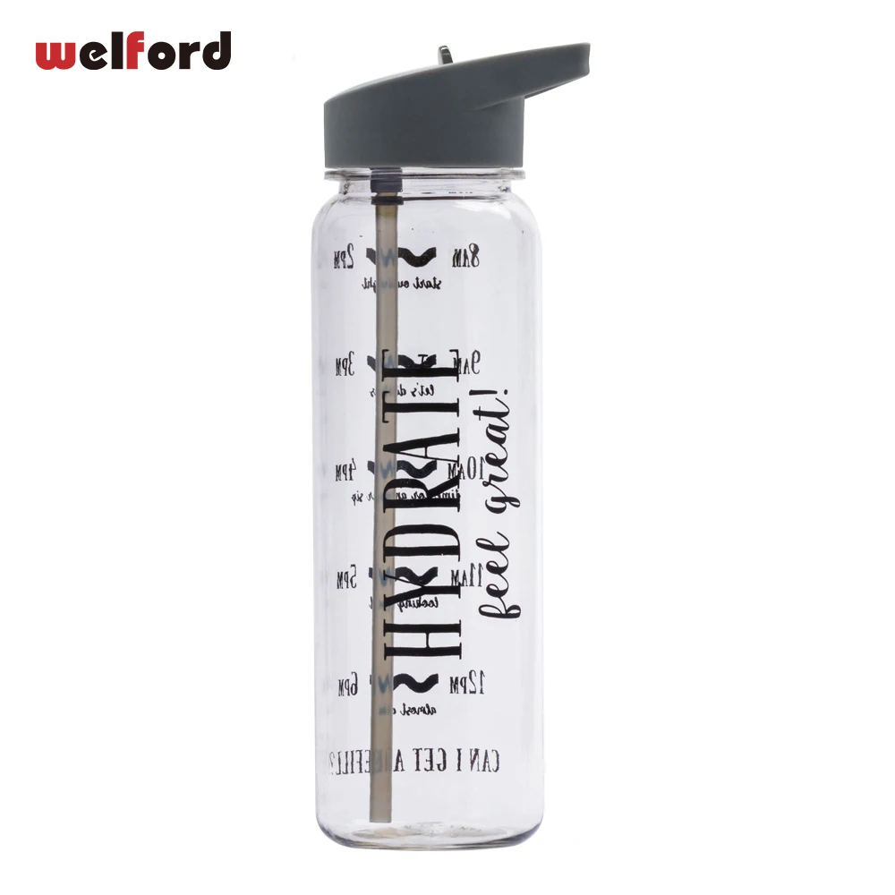 

750ML Water Bottle Sports Bottle for Water With Scale Portable Outdoor Tour Hiking Camping Plastic Drinkware my drink bottle