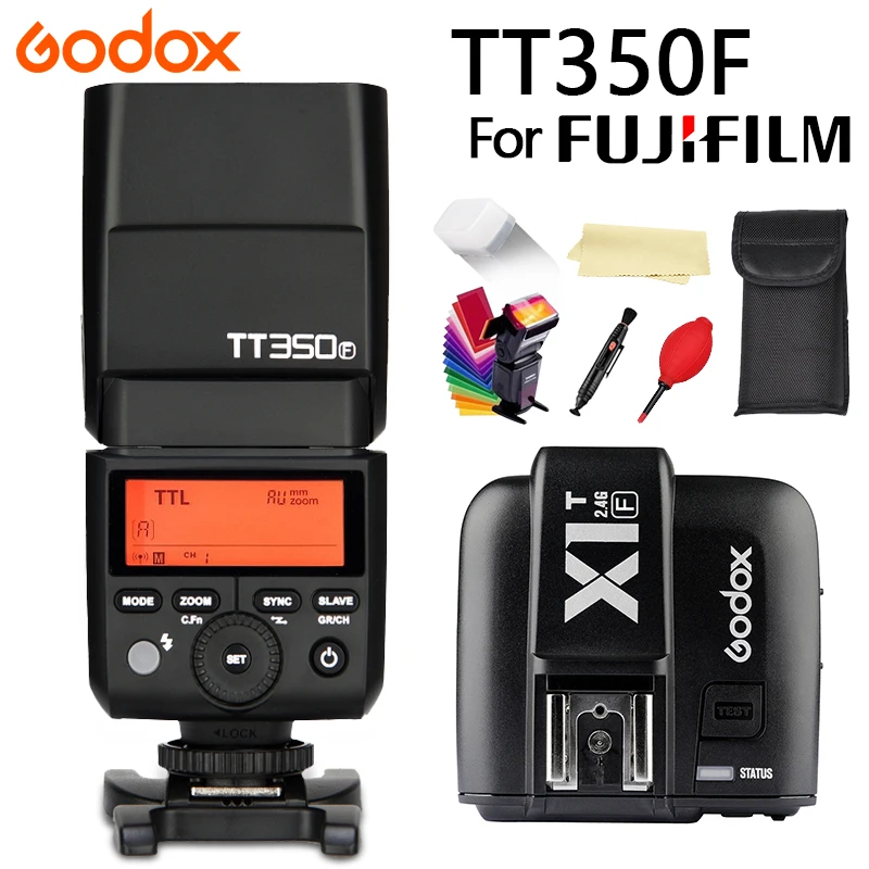 

Godox Mini Speedlite TT350F+X1TF Trigger for Fujifilm Camera Flash Light TTL HSS GN36 High Speed 1/8000S 2.4G Wireless X System