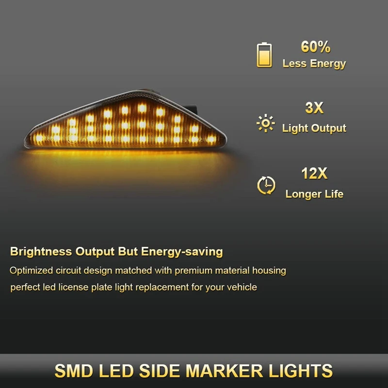 2 шт. Автомобильный светодиодный динамический боковой знак поворота света мигающий свет для Bmw X5 E70 X6 E71 E72 X3 F25