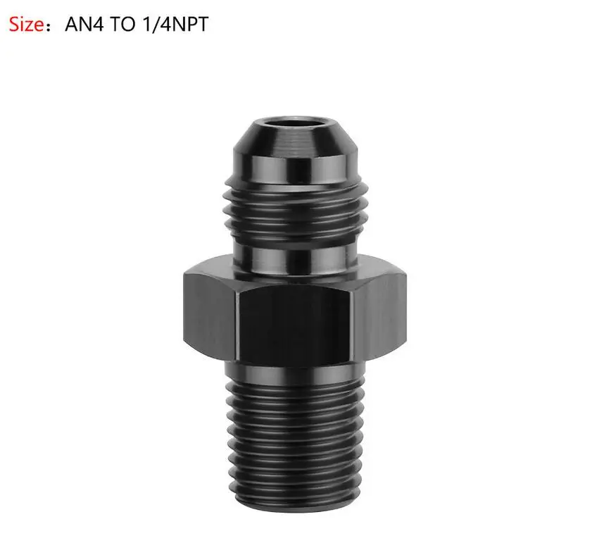 Areyourshop автомобильный 1 шт. AN4 AN6 AN8 AN10 AN12 NPT прямой Мазут Воздушный шланг фитинг Мужской адаптер автомобильные аксессуары - Цвет: AN4 TO 1 4NPT