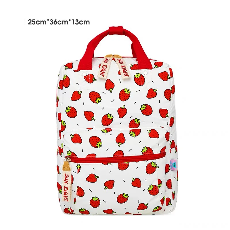 Новинка, 14 дюймов, школьные сумки для девочек-подростков, повседневный рюкзак для женщин, рюкзаки для путешествий, сумка, детский короткий чехол - Цвет: Strawberry