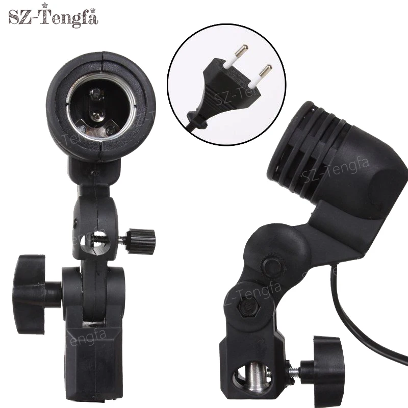 Photo Slave Flash Swivel Adapter Lamp Bulb Holder E27 Umbrella Bracket