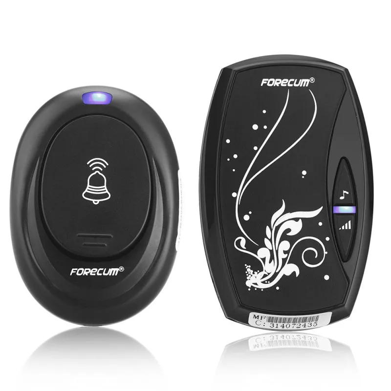 

Black Waterproof Doorbell EU Plug-in 220V AC Digital LED Music 100M Range Wireless Remote Control Home Door Bell
