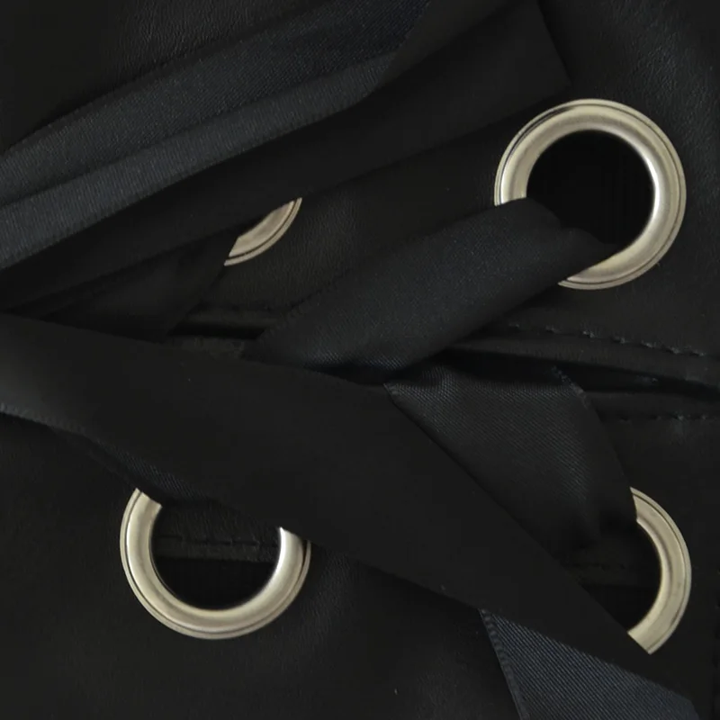 Новые женские черные кожаные широкие корсетные пояса тонкие тела искусственная кожа ретро дизайн удобные тянущиеся ремни 2 способа закрытия BG-305