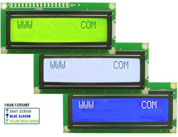 

16PIN LCD 1602 Character Module SPLC44780CController 3.3V 5V Grey White/Yellow Green/Blue Backlight