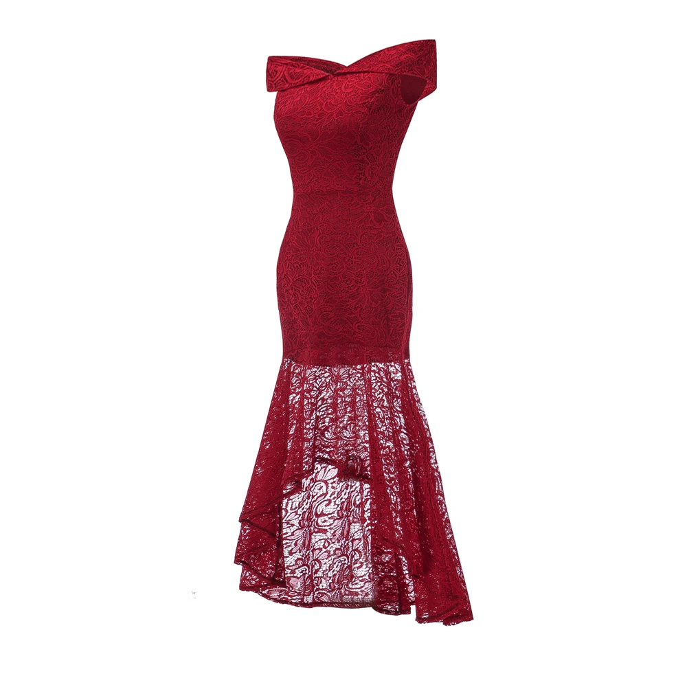 OML533J#Fishtail wine red lace evening Dresses long Blue pink Christmas party dress prom gown women's fashion wholesale Clothing OML533J#Fishtail wine red lace evening Dresses long Blue pink Christmas party dress prom gown women's fashion wholesale Clothing