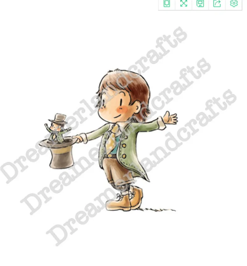 

10x10 The boy is magic Transparent Clear Stamps Silicone Seals for DIY scrapbooking photo album Card Making