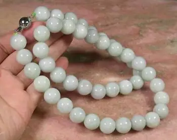 

free shipping 12MM Certified 100% Natural A Jadeite Bead beads Necklace