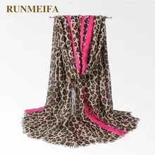 RUNMEIFA, женский модный Национальный Шарф с леопардовым принтом, пляжные шали, осень, лето, весна, платок для женщин, мягкая хлопковая шаль, 90*180 см