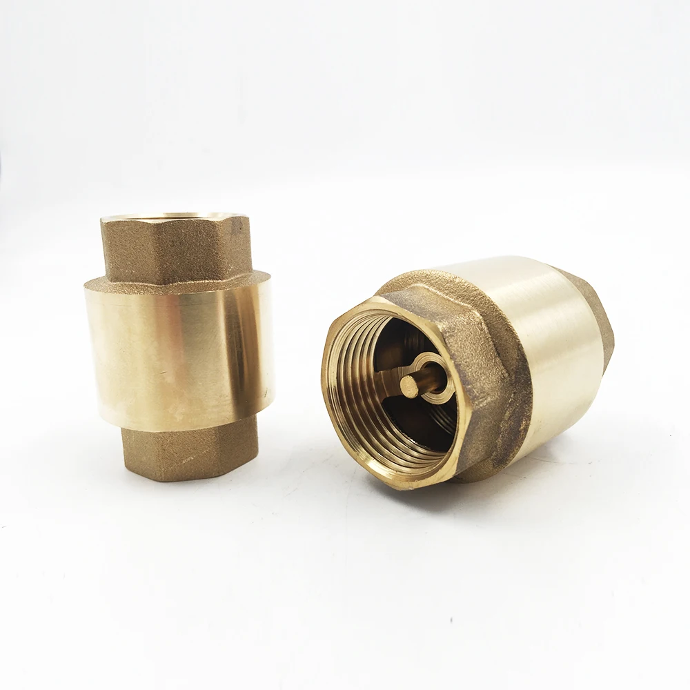 New Arrival G 1/2'' 3/4" 1" 1-1/4" 2" DN15 DN20 DN25 DN32 DN50 Brass Thread In-Line Spring Vertical Lift Check Valve 200WOG