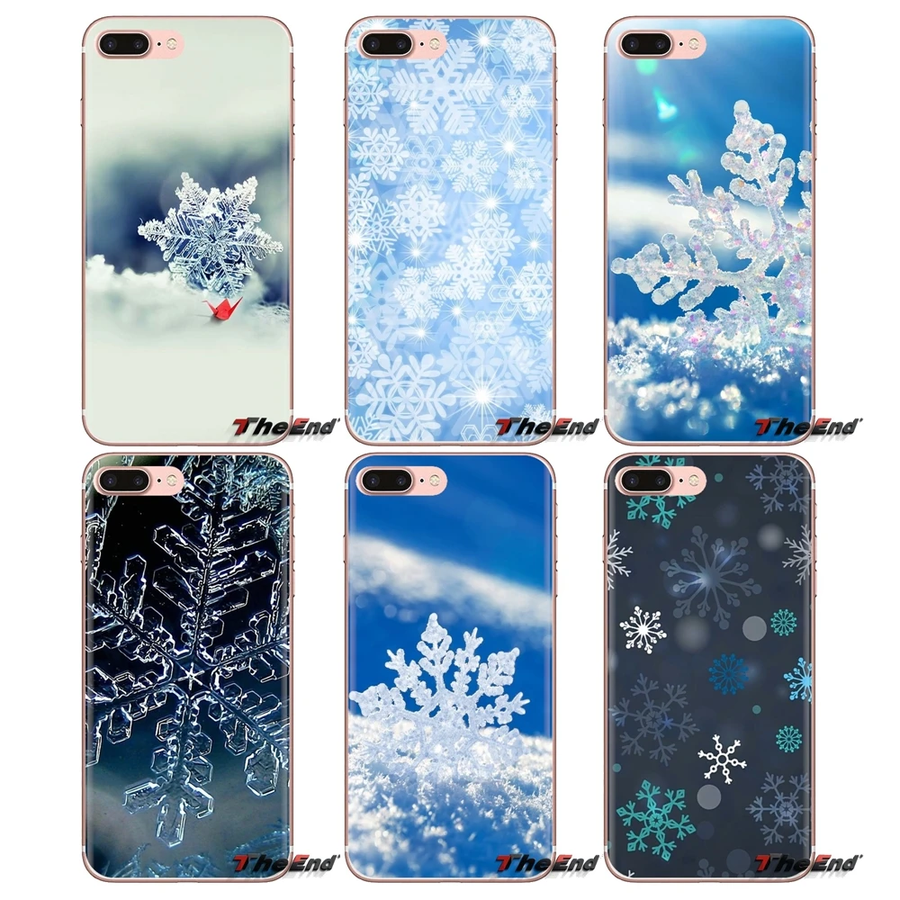 

Snowflake Wallpaper TPU Transparent Shell Covers For Huawei G7 G8 P7 P8 P9 P10 P20 P30 Lite Mini Pro P Smart Plus 2017 2018 2019