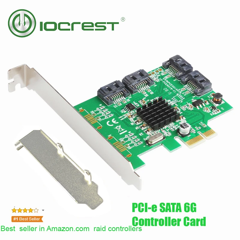 IOCREST PCI e 4 Ports 6G SATA III 3 0 controller card Marvell 88SE9215 non raid